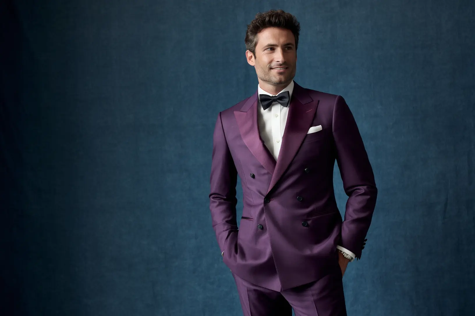 smoking mariage homme violet purple sur mesure Paris